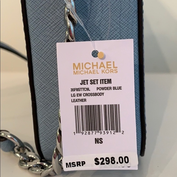 💙Michael Kors Jet Set Lg EW Crossbody POWDER BLUE - Picture 8 of 8